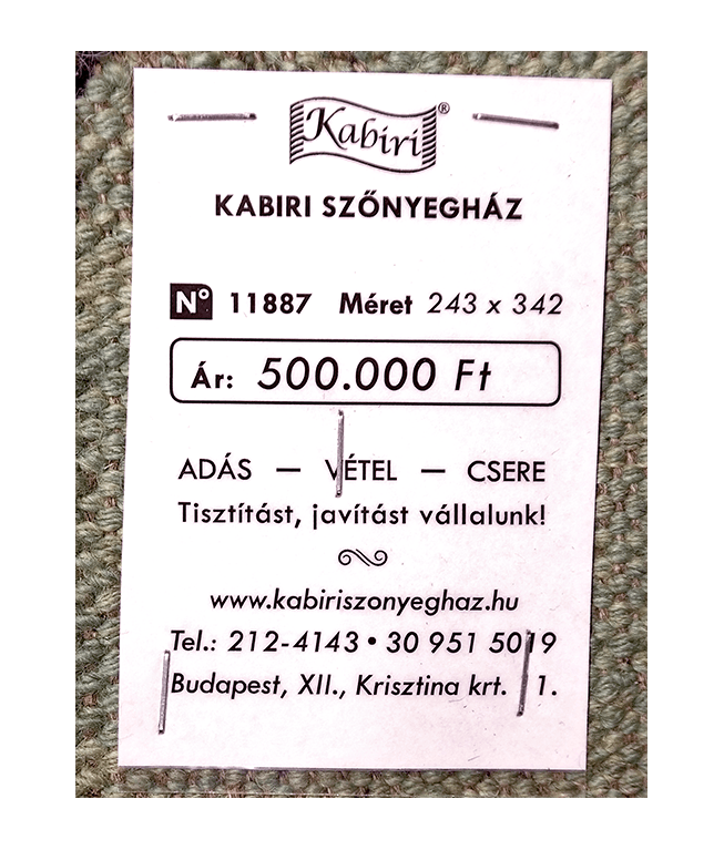 Tradicionális kézi gyapjú kelim - Image 6
