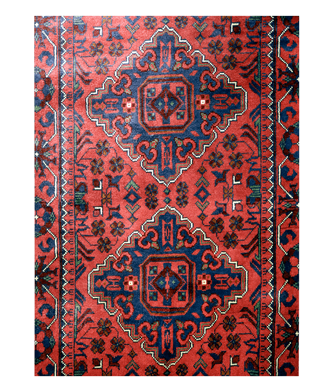Afgán Khal Mohammadi kézi gyapjú futószőnyeg - Image 2