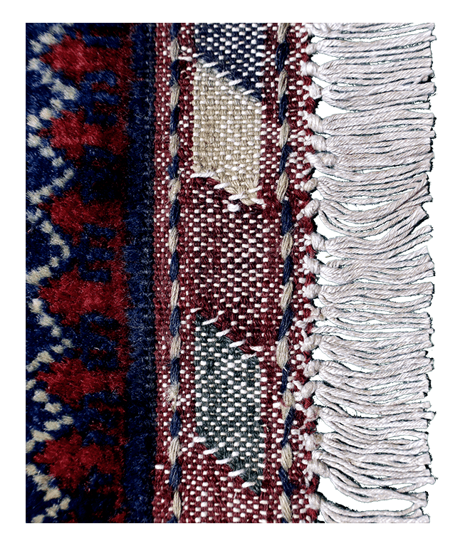 Afgán Khal Mohammadi kézi gyapjú futószőnyeg - Image 3