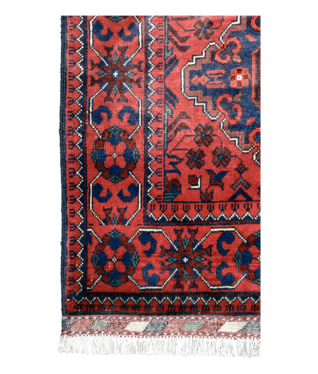 Afgán Khal Mohammadi kézi gyapjú futószőnyeg - Image 4