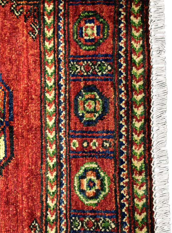 Afgan super ersari növényi festésű kézi gyapjú szőnyeg - Image 3