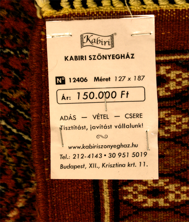 Pakisztáni bochara kézi gyapjú szőnyeg - Image 6