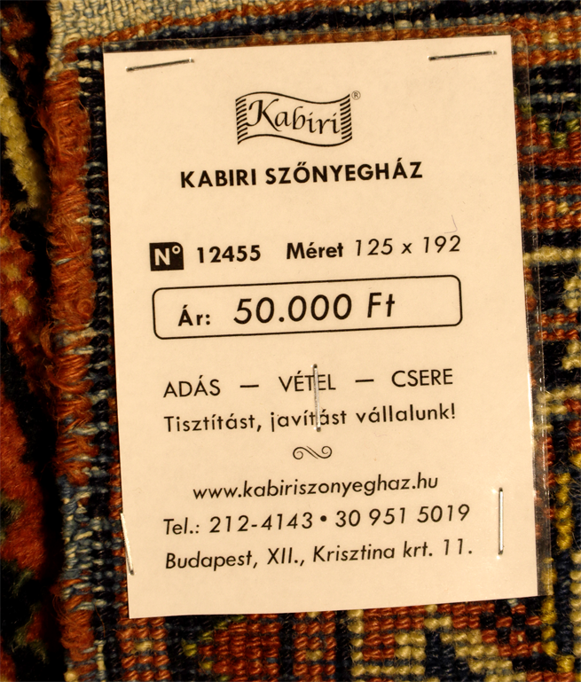Iráni mahi mintás kézi gyapjú szőnyeg - Image 6