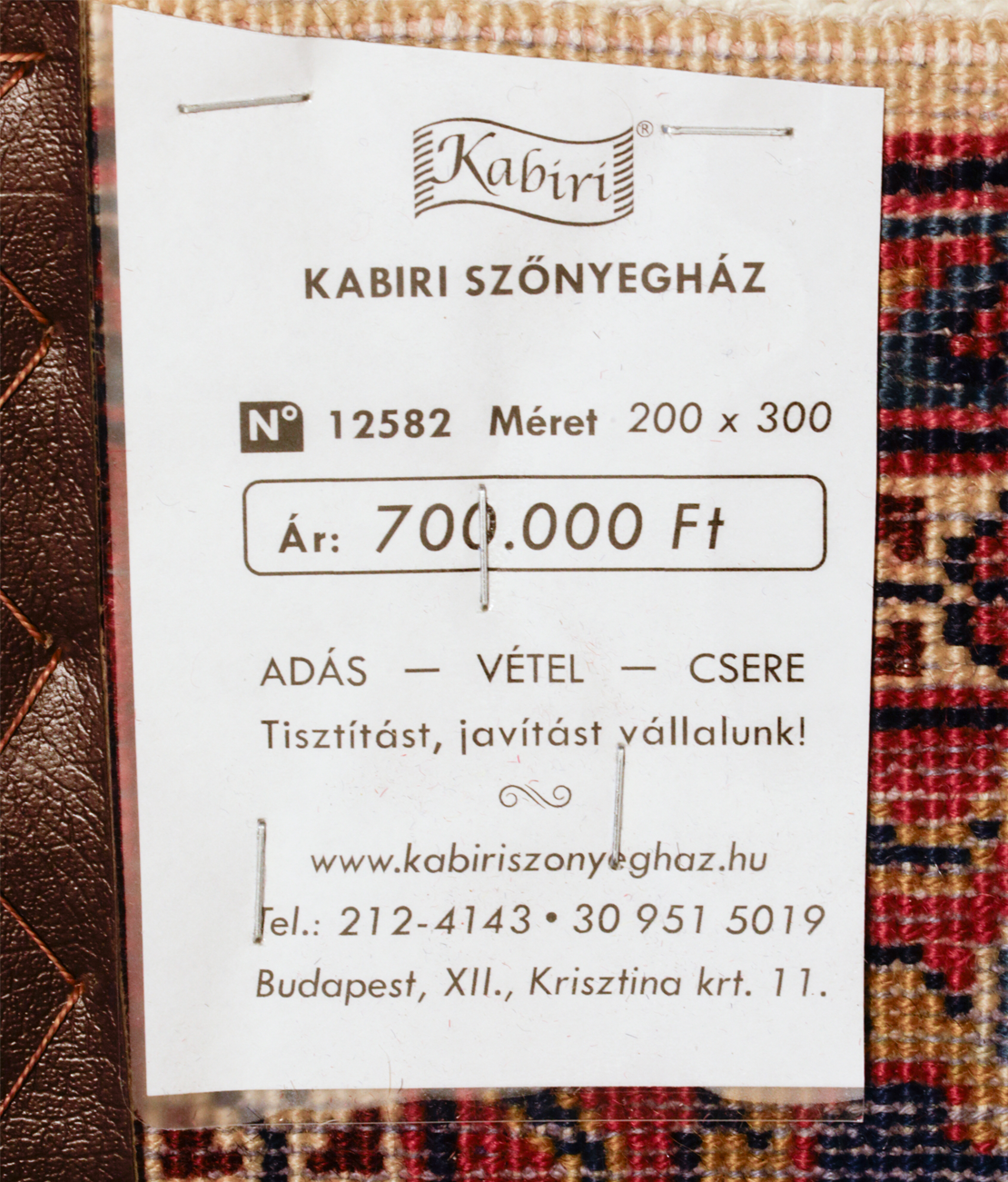 Iráni Tebrizi kézi gyapjú szőnyeg - Image 6