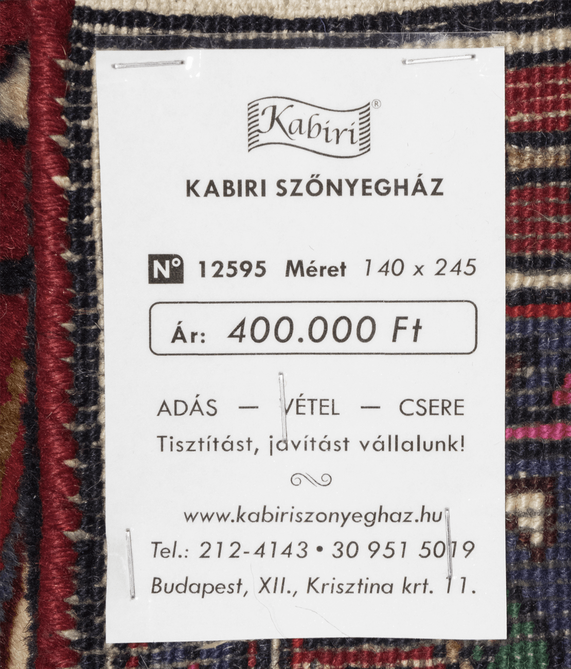 Iráni bijar kézi gyapjú szőnyeg - Image 5