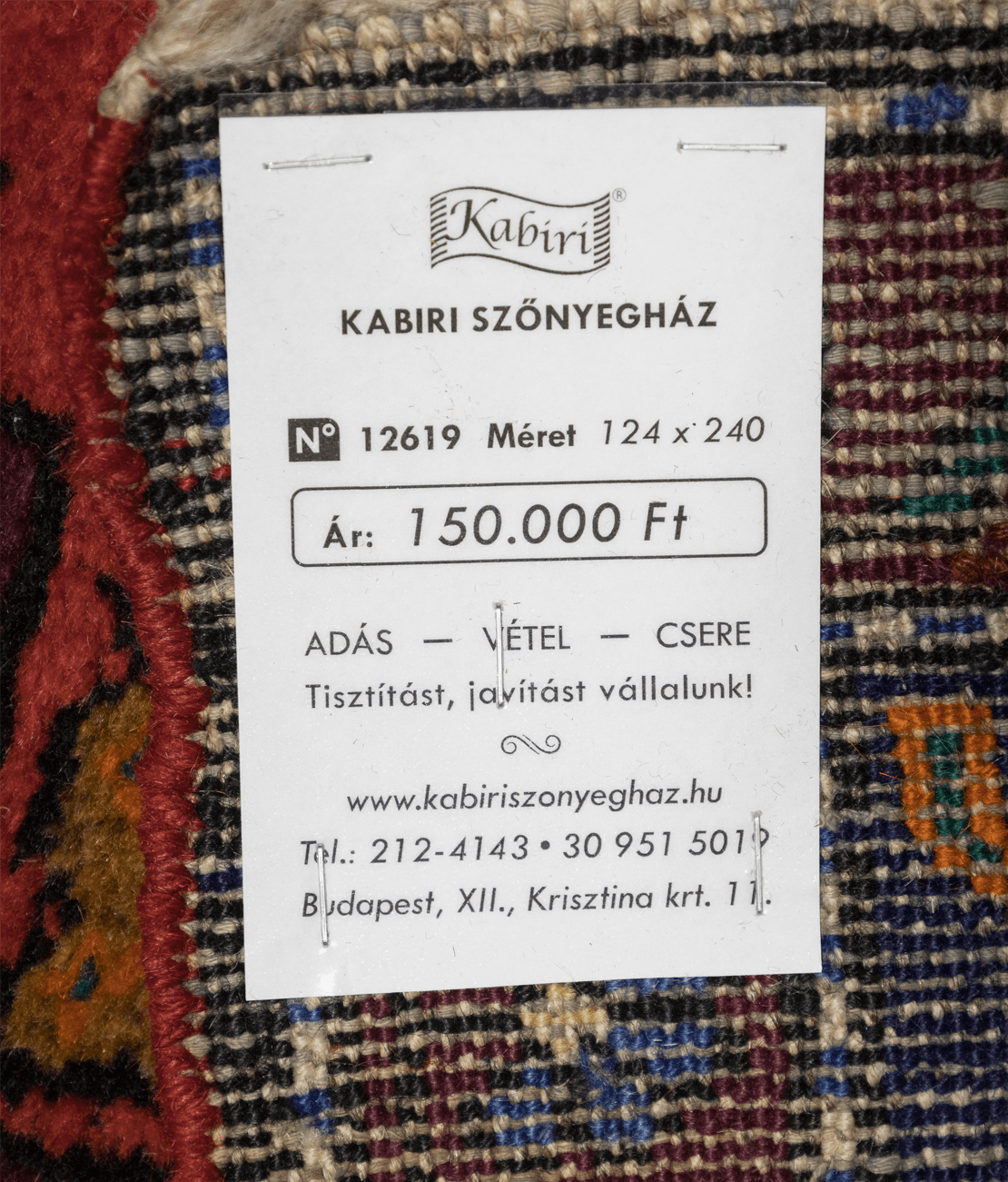 Iráni Hamadan kézi gyapjú szőnyeg - Image 6