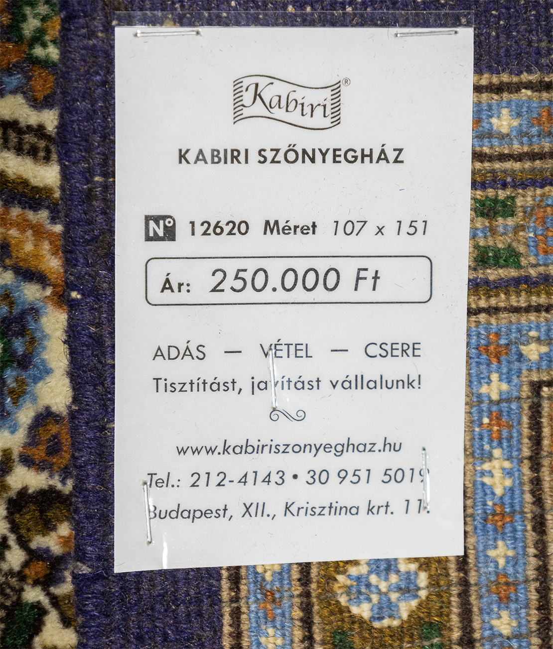 Iráni mood kézi gyapjú szőnyeg - Image 6