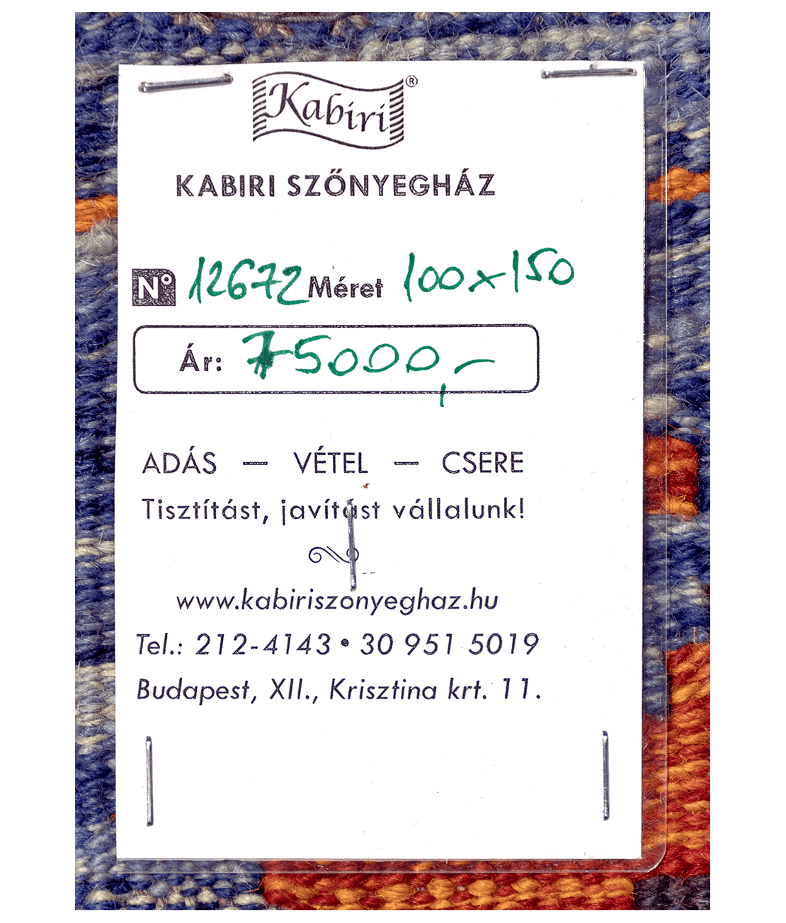 Csobi vintage kézi gyapjú kelim - Image 6