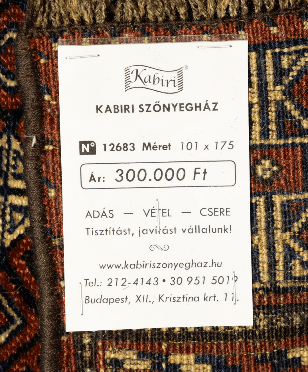 Türkmén Yomud kézi gyapjú szőnyeg - Image 6
