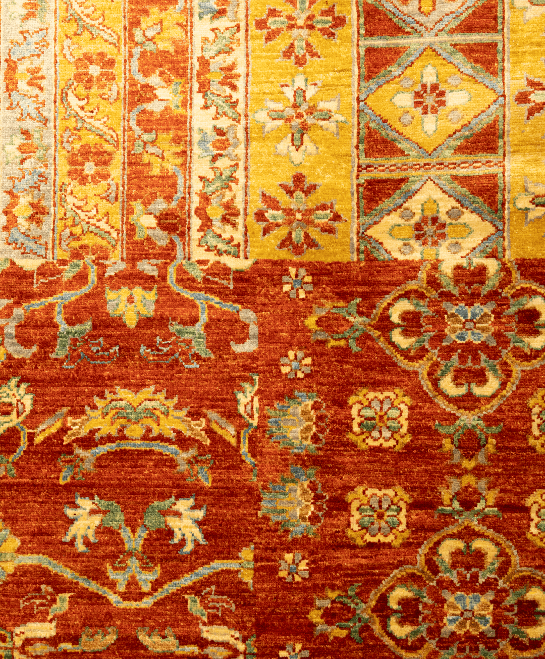 Afgán ziegler patchwork mintás kézi gyapjú szőnyeg - Image 2