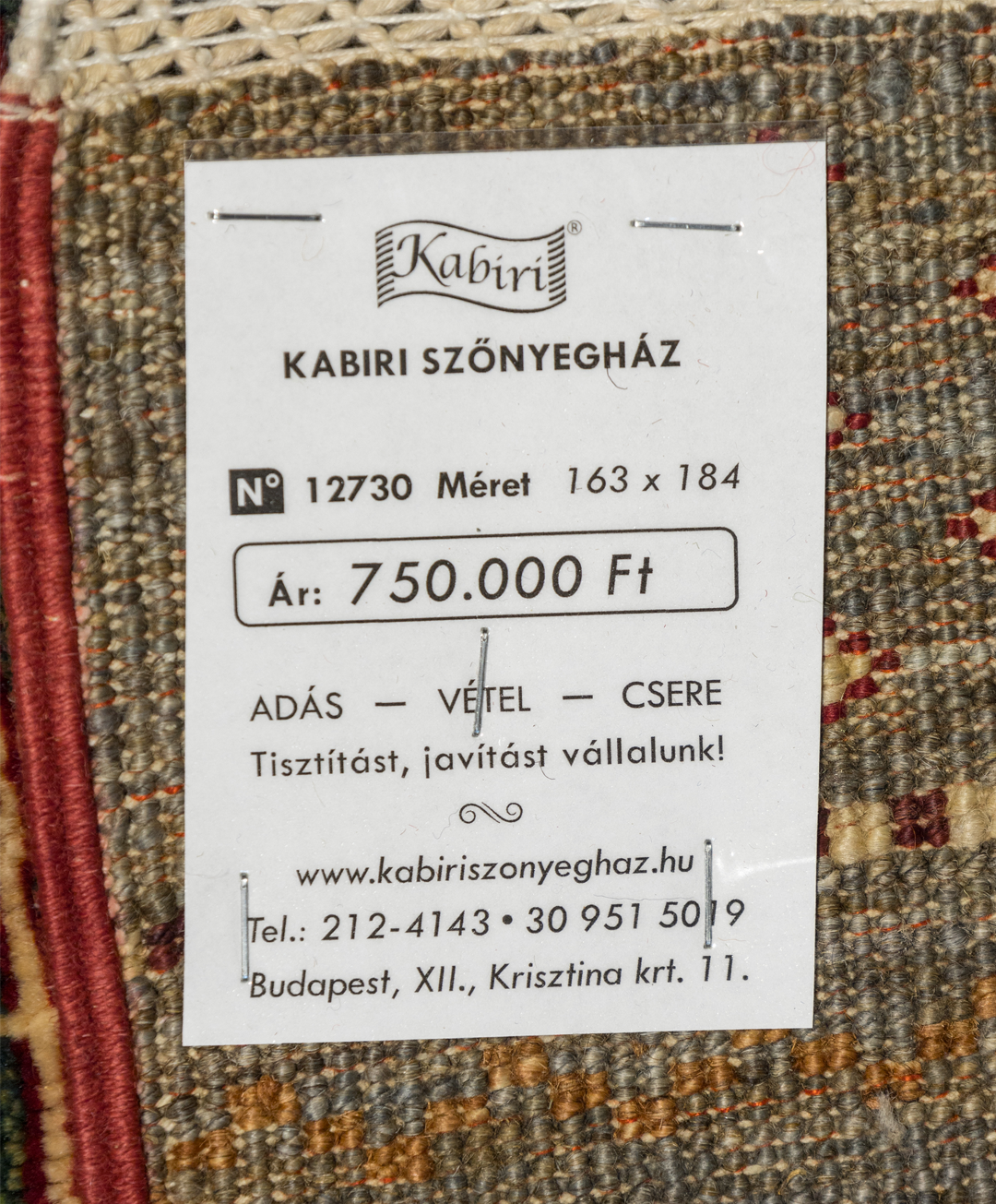 Afgán ziegler kézi gyapjú szőnyeg - Image 7
