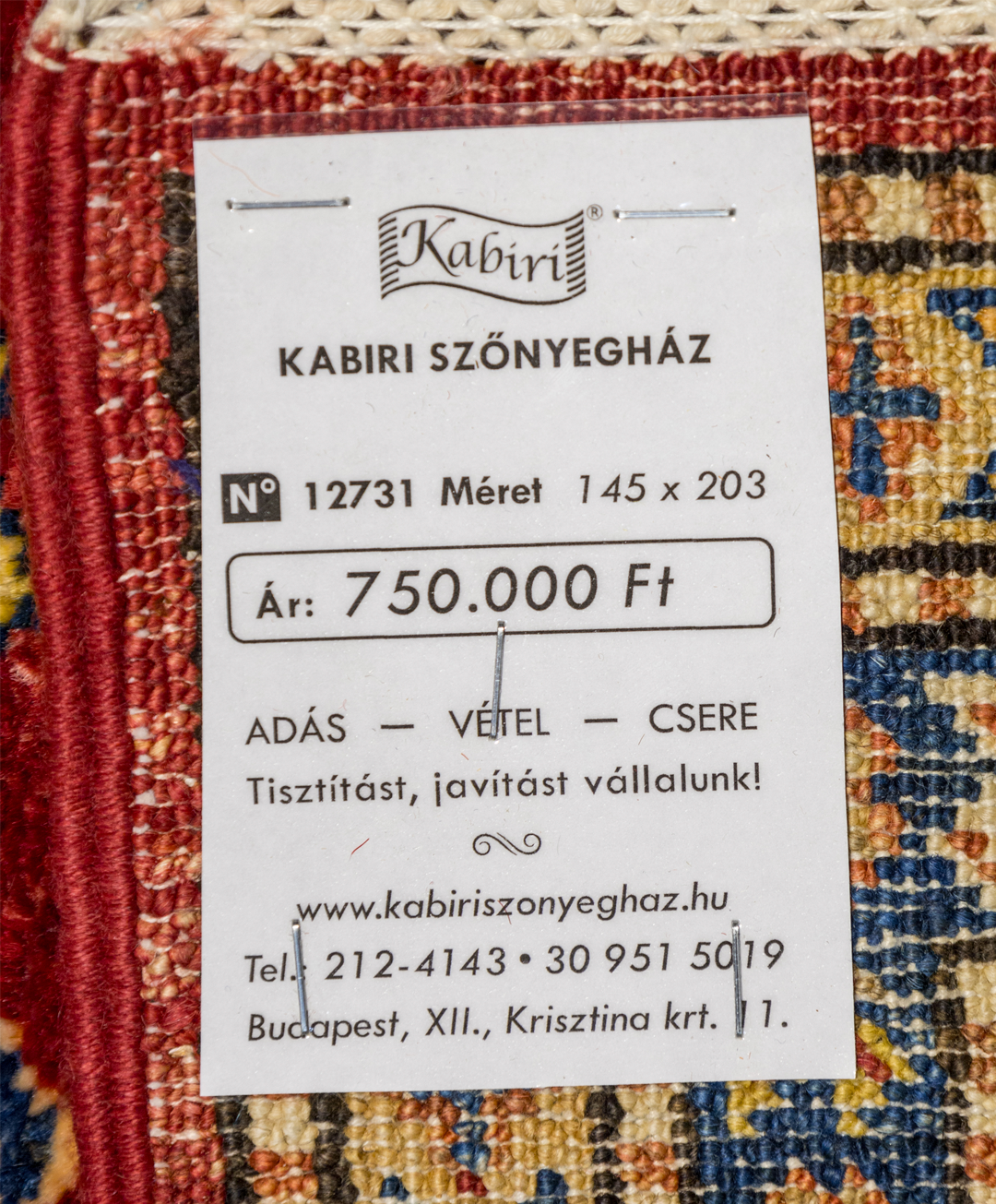 Afgán Szuper kazah kézi gyapjú szőnyeg - Image 7