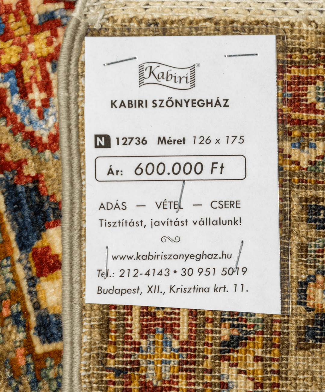 Afgán szuper Kazah kézi gyapjú szőnyeg - Image 6