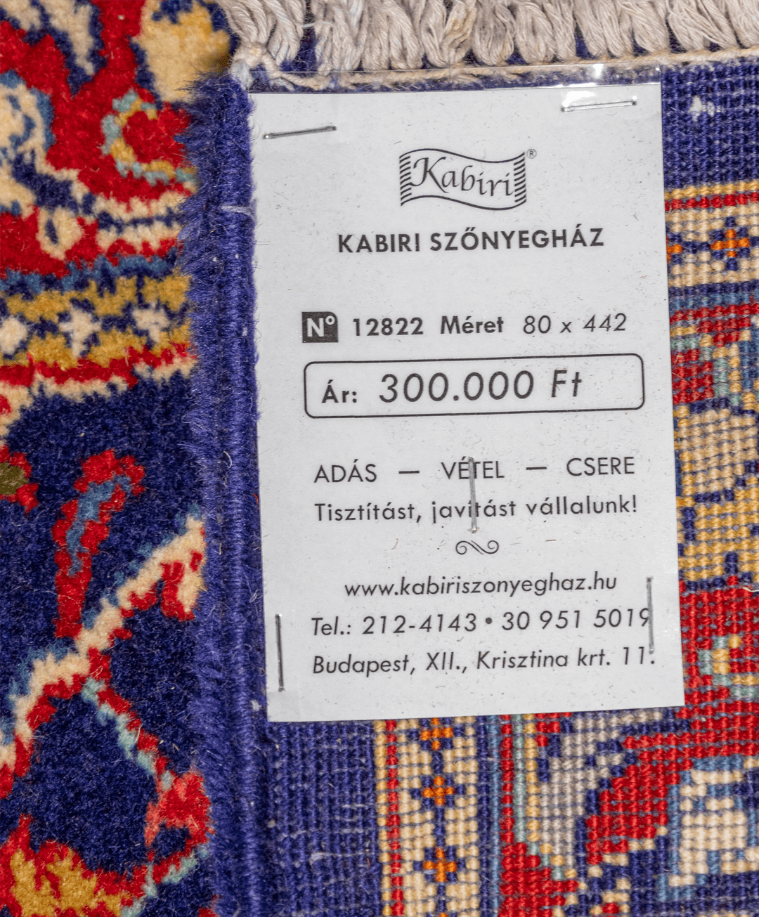 Iráni keshan kézi gyapjú futószőnyeg - Image 6