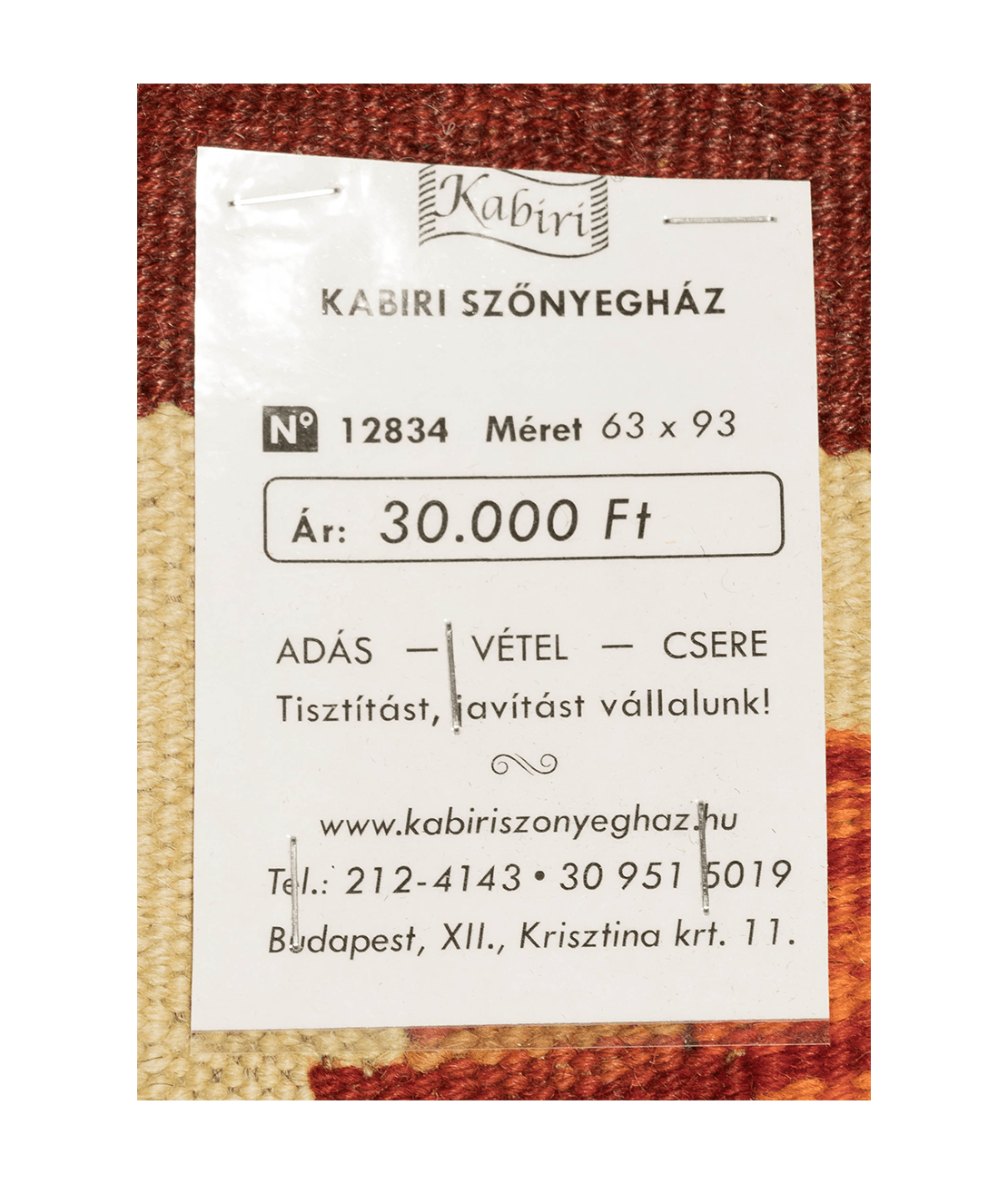 Csobi vintage kézi gyapjú kelim - Image 6