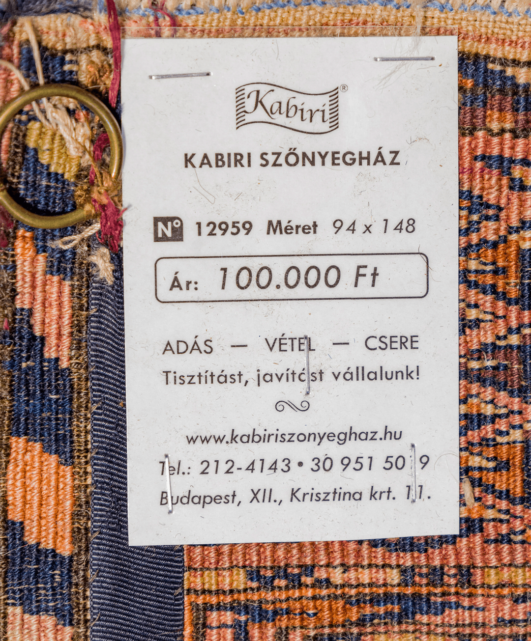 Türkmén bochara kézi gyapjú szőnyeg - Image 6