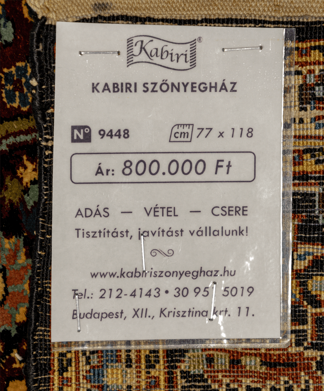 Pakisztáni kashmíri kézi selyem szőnyeg - Image 6