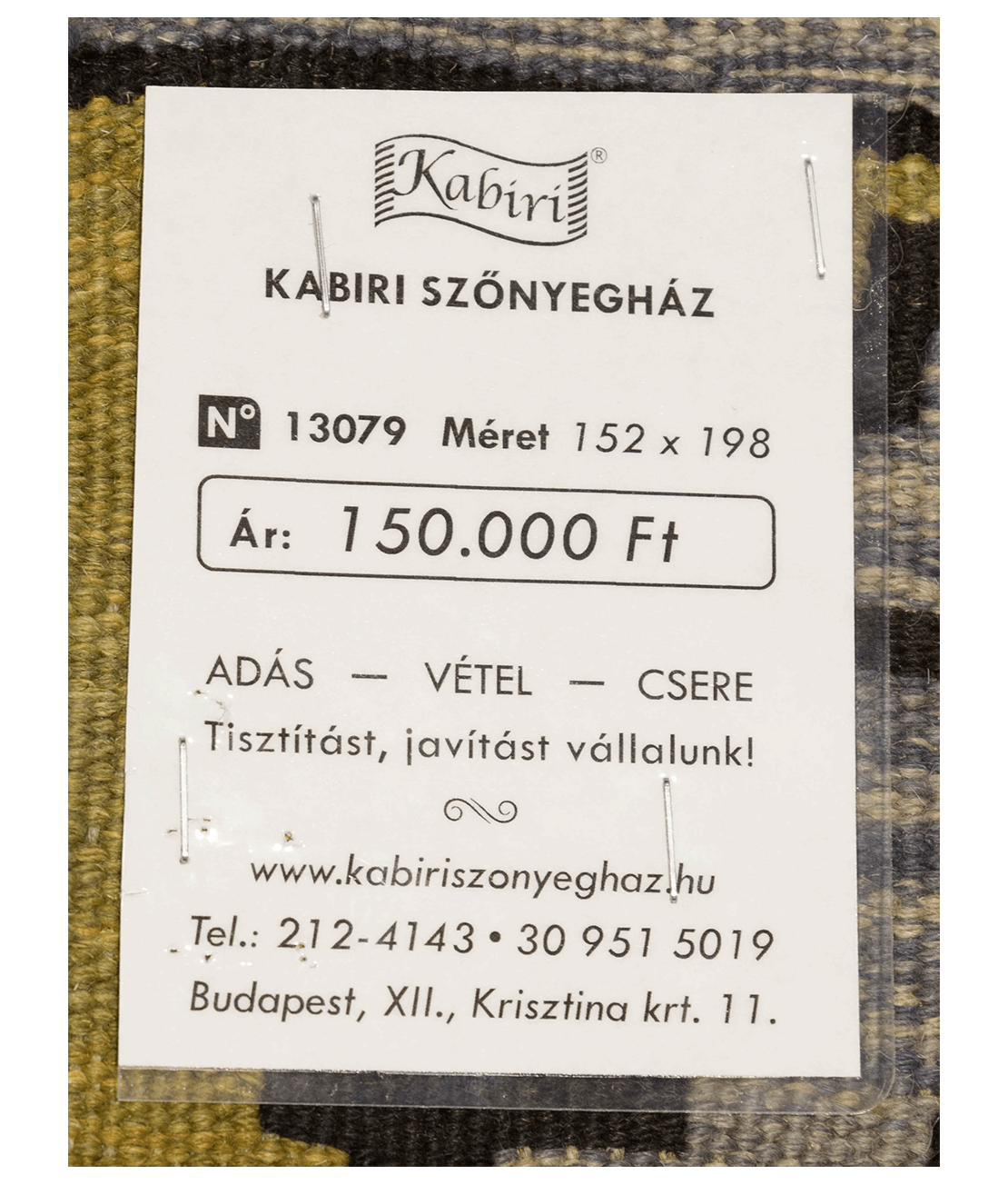 Tradicionális kézi gyapjú kelim - Image 6