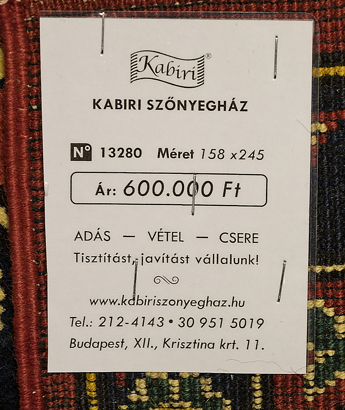 Kargai kézi gyapjú szőnyeg - Image 6