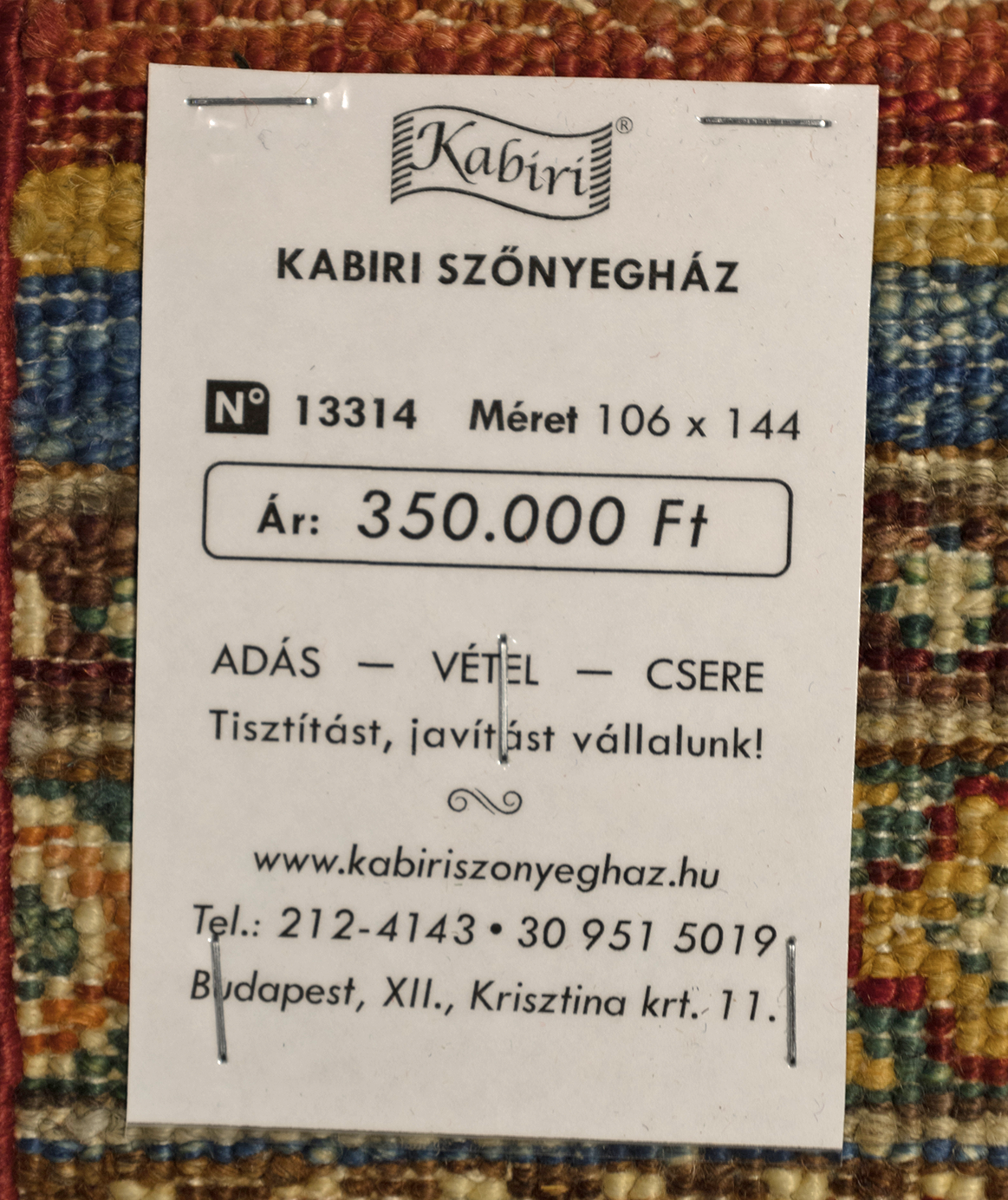 Afgán ziegler kézi gyapjú szőnyeg - Image 6
