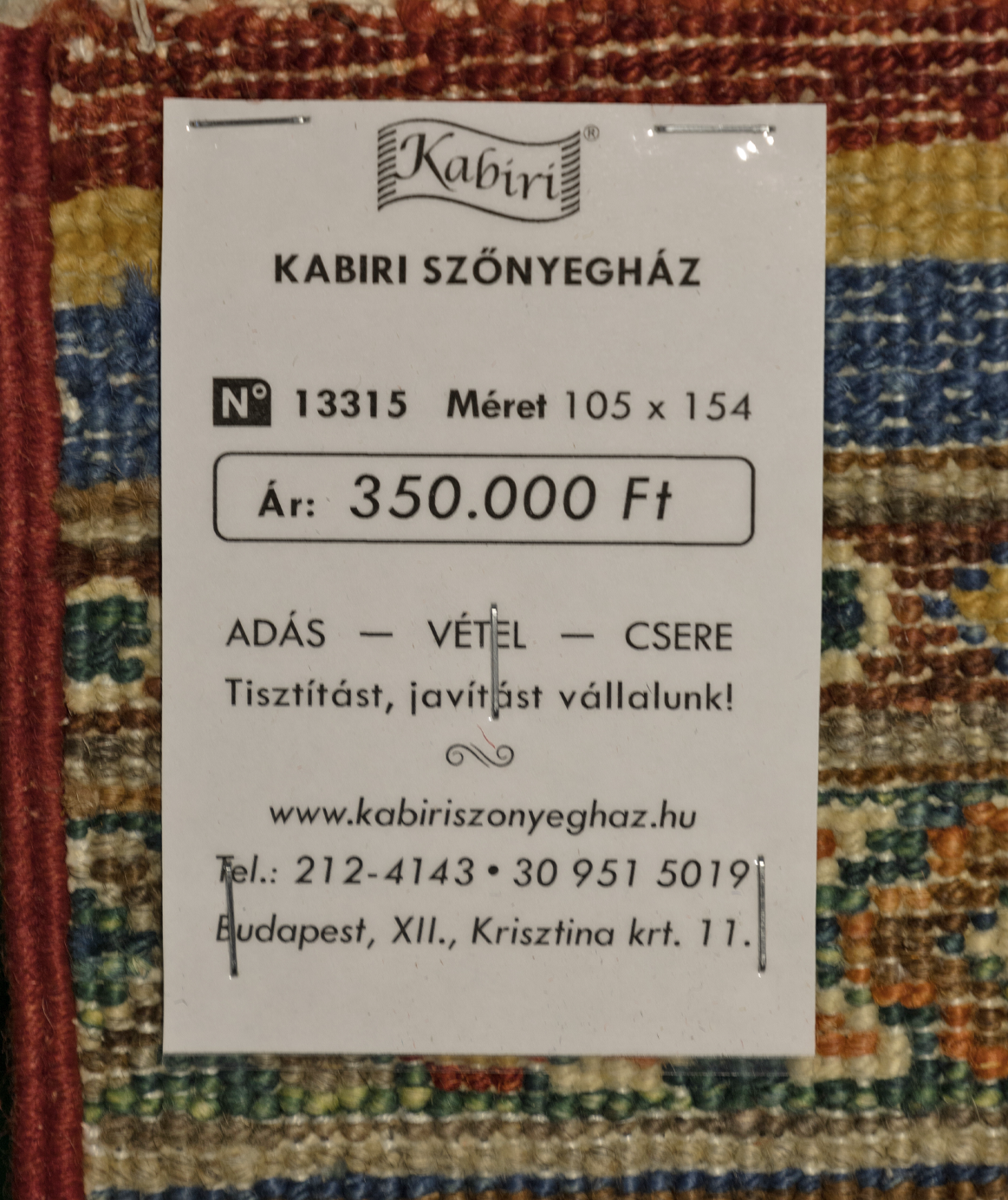Afgán ziegler kézi gyapjú szőnyeg - Image 6
