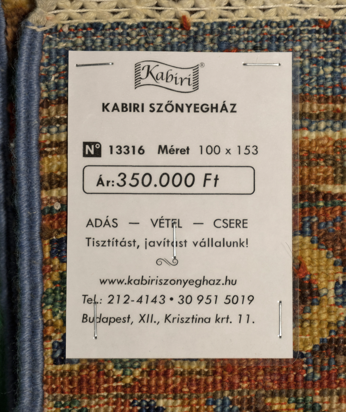Afgán ziegler kézi gyapjú szőnyeg - Image 6