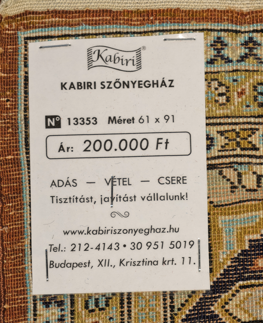 Kum iráni selyem szőnyeg - Image 6
