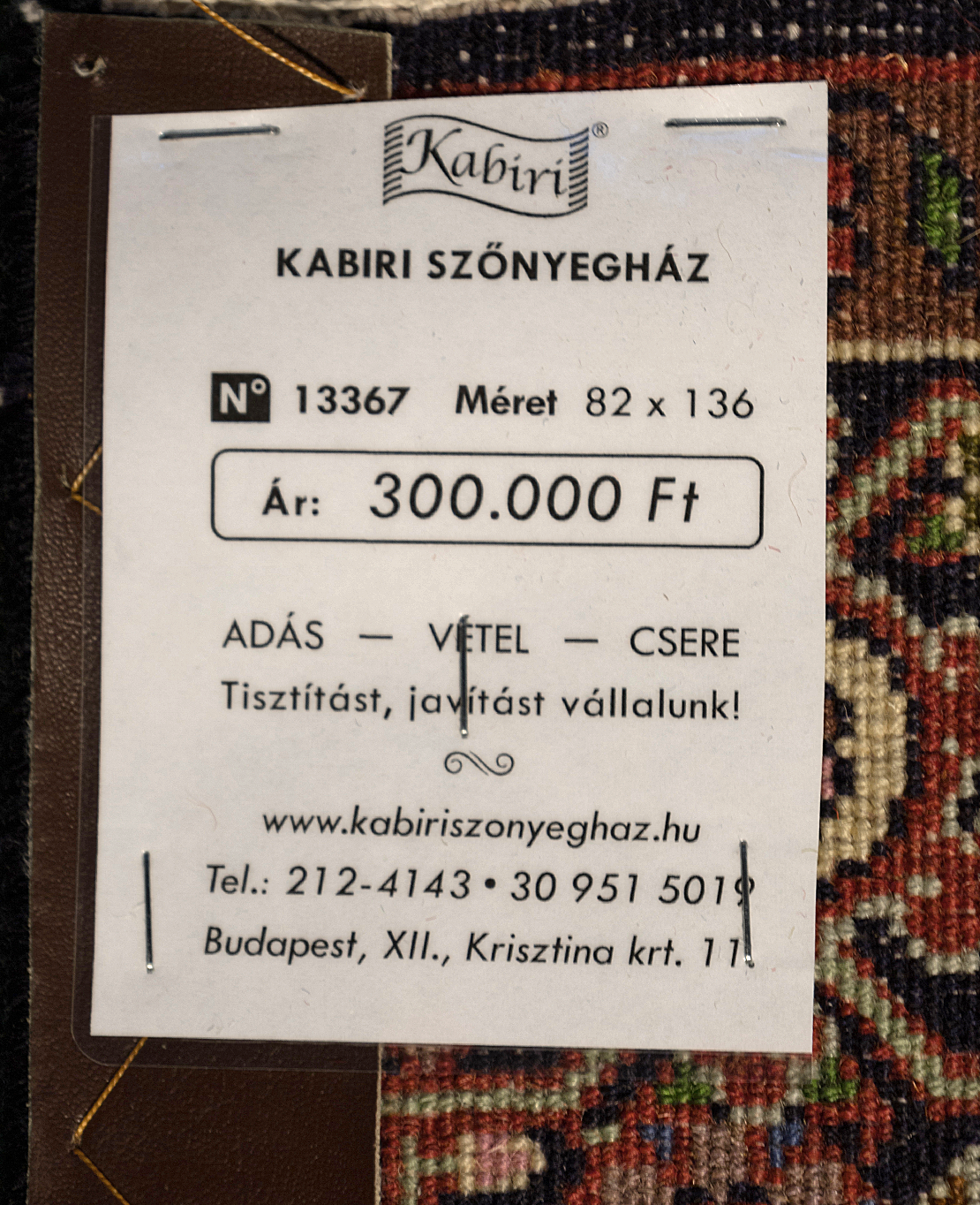 Iráni bijar kézi gyapjú szőnyeg - Image 6