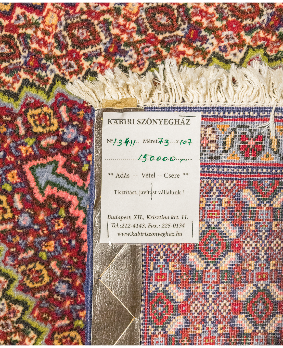 Iráni tebrízi kézi gyapjú szőnyeg - Image 6