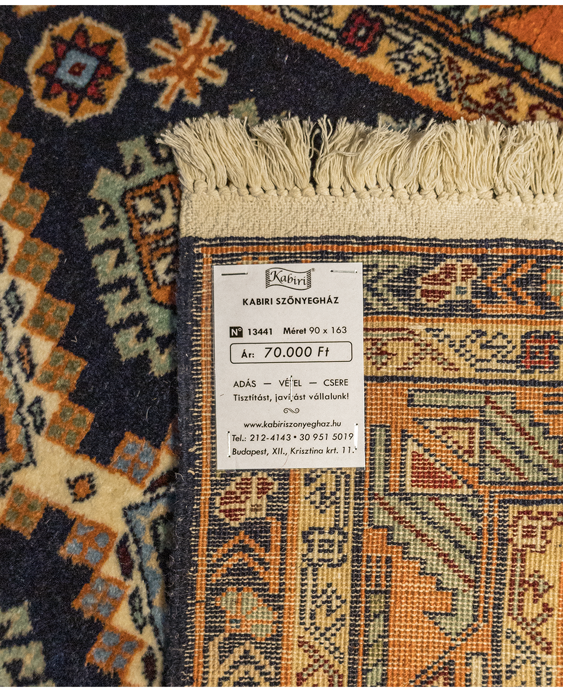 Kazak kézi gyapjú szőnyeg - Image 7