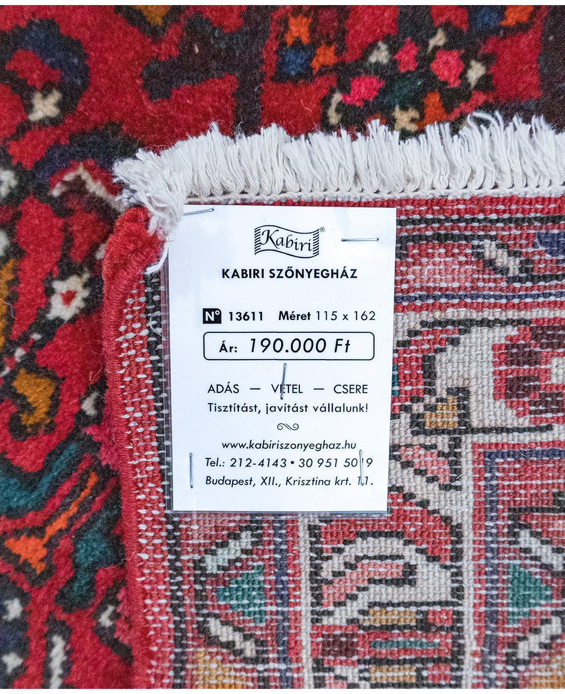 Iráni Hamadan kézi gyapjú szőnyeg - Image 7