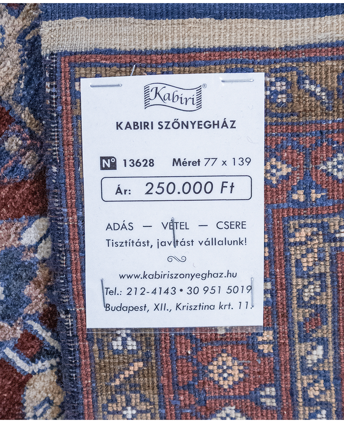 Afgán selyem kabuli kézi szőnyeg - Image 5