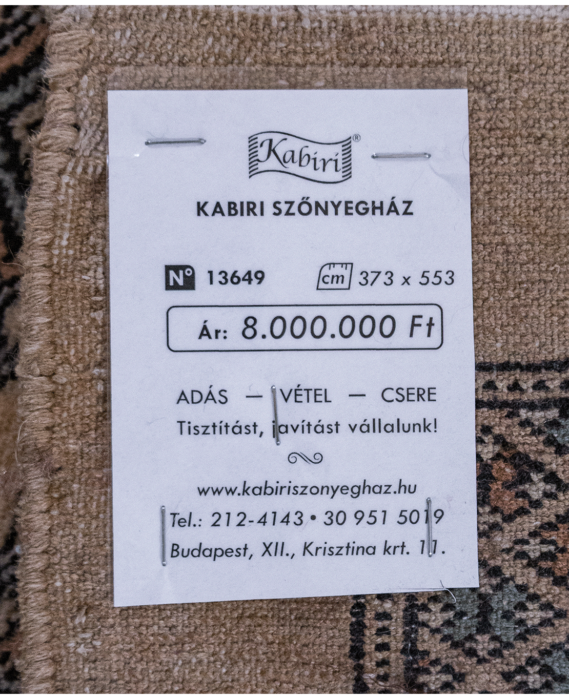 Pakisztáni kézi gyapjú szőnyeg - Image 8