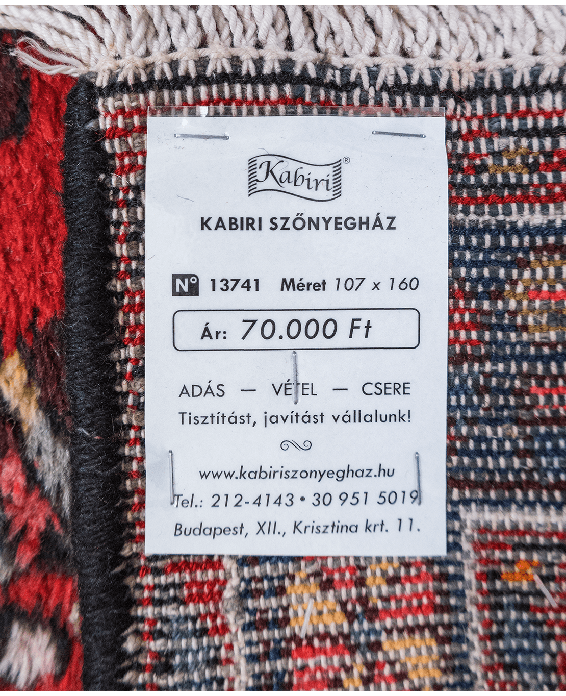 Iráni Hamadan nomád kézi gyapjú szőnyeg - Image 7