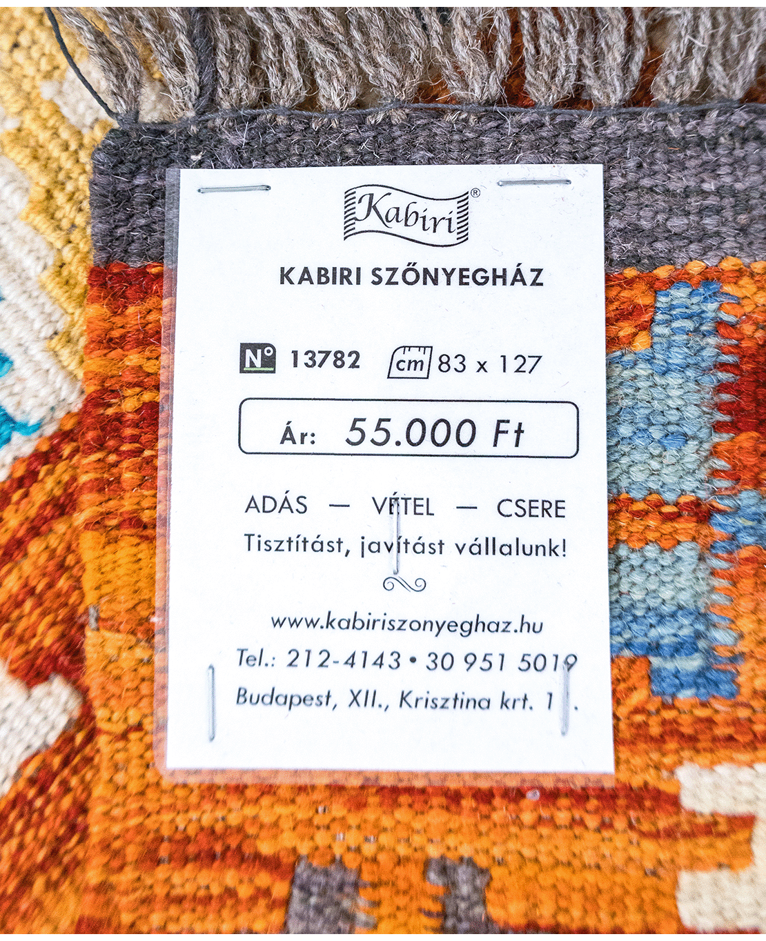 Tradicionális kézi gyapjú kelim - Image 6