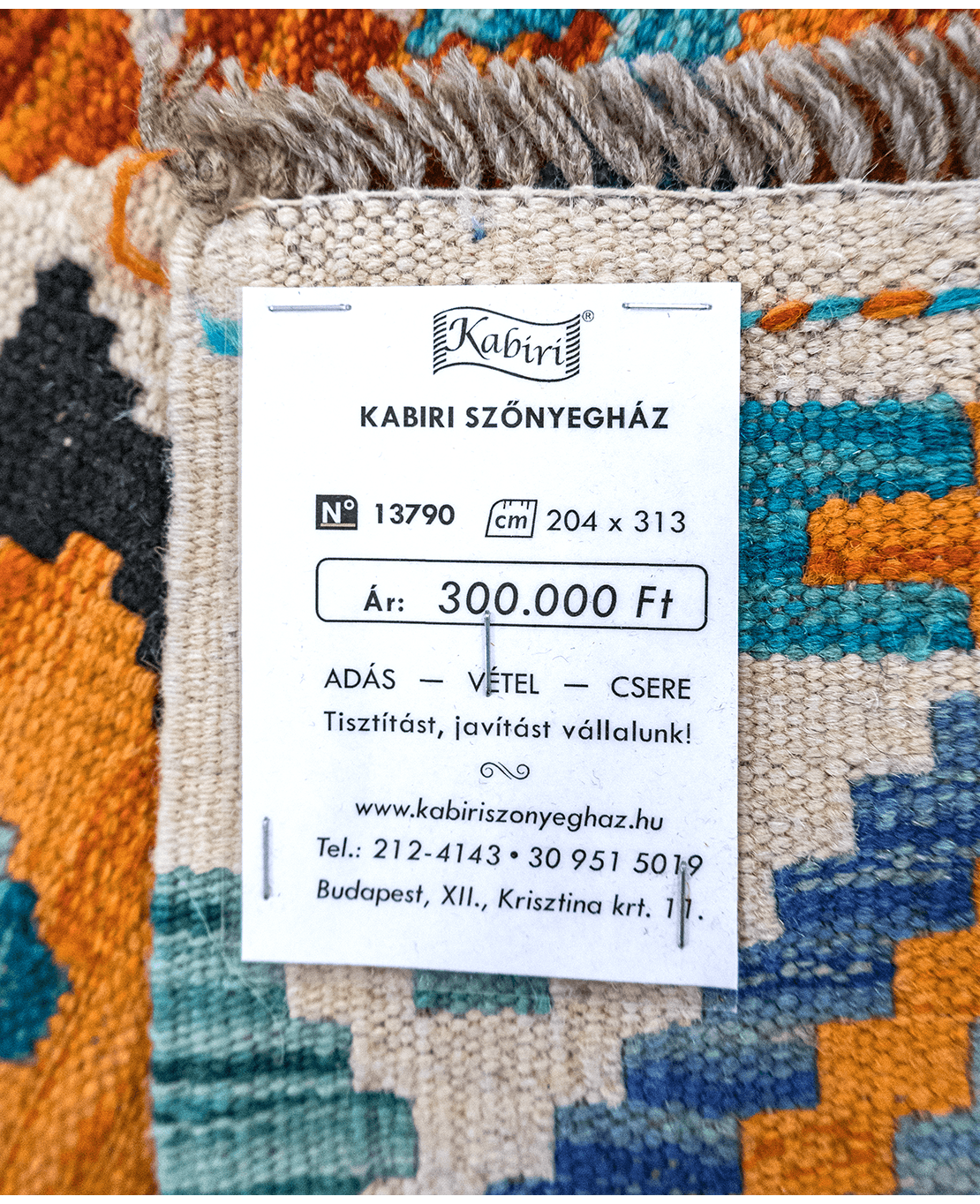 Tradícionális kézi gyapjú kelim - Image 6