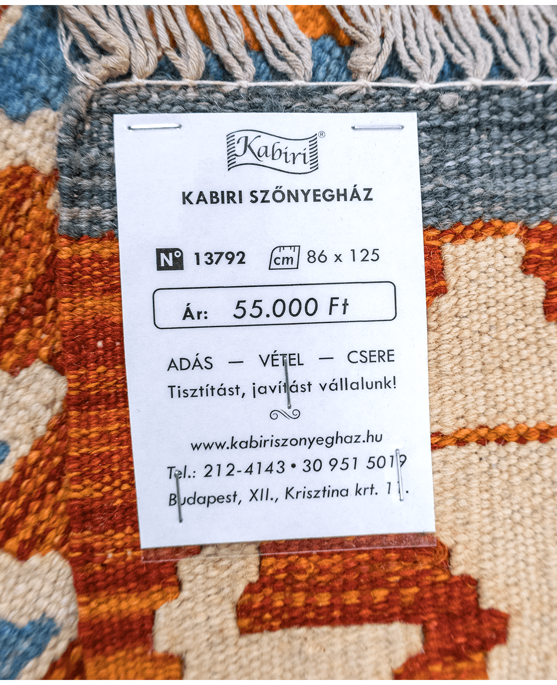 Tradícionális kézi gyapjú kelim - Image 6