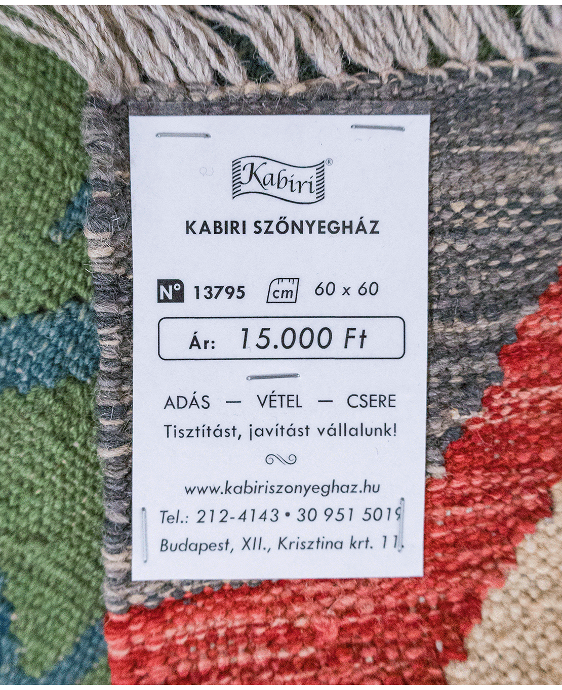 Tradicionális kézi gyapjú kelim - Image 6