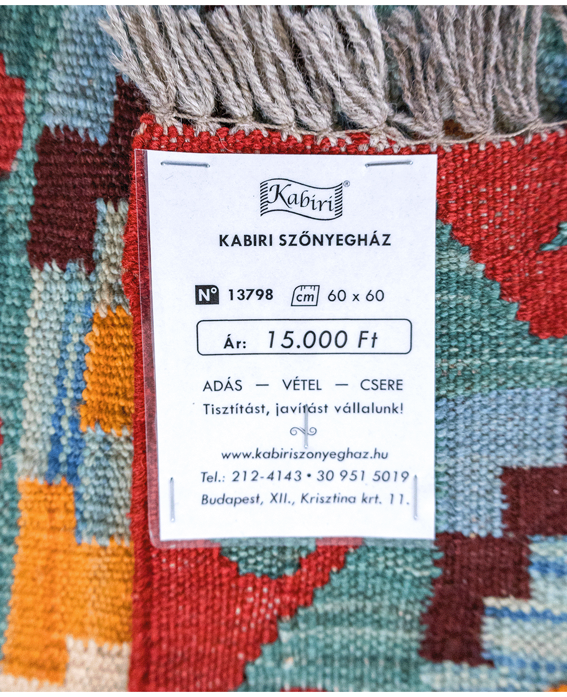 Tradicionális kézi gyapjú kelim - Image 6