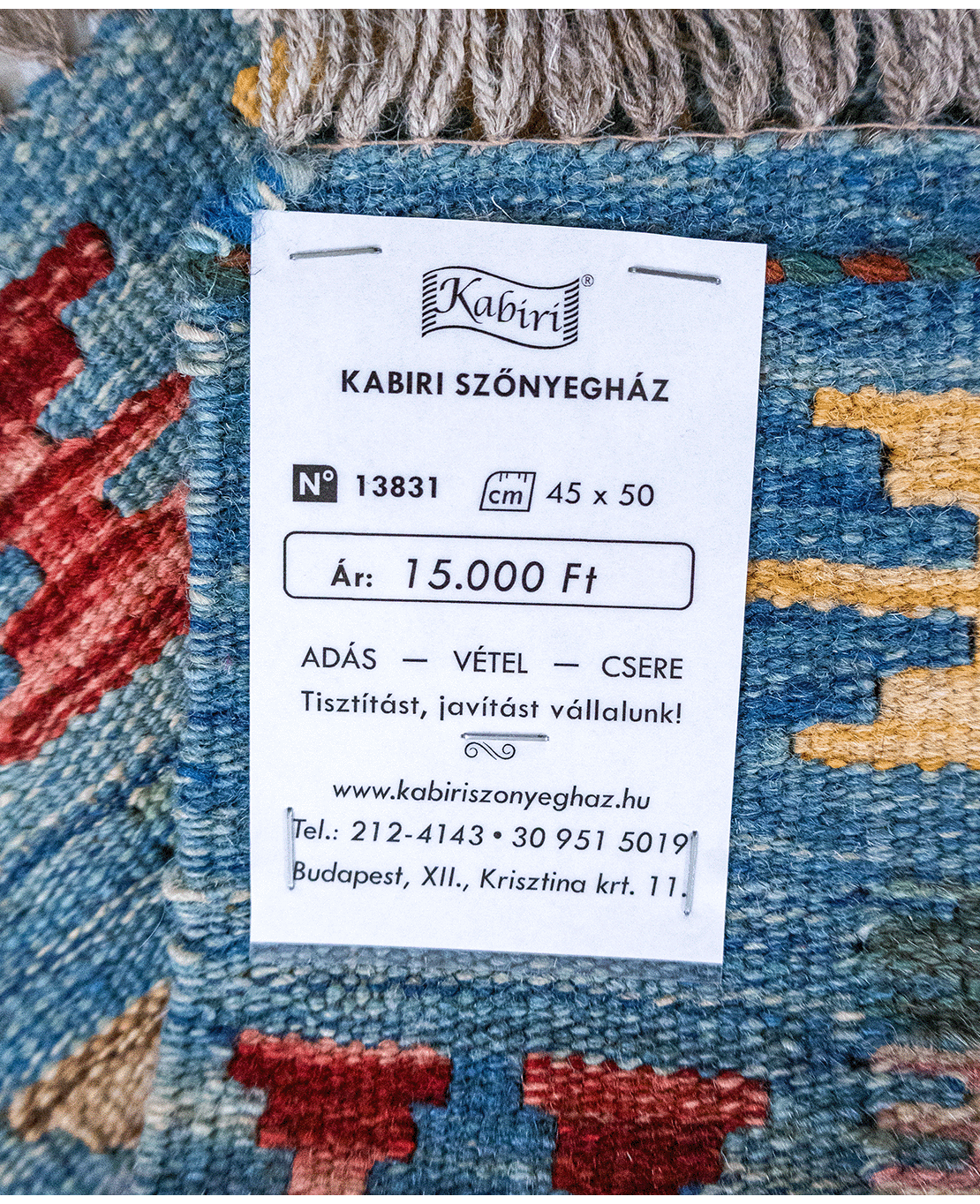 Tradicionális kézi gyapjú kelim - Image 6