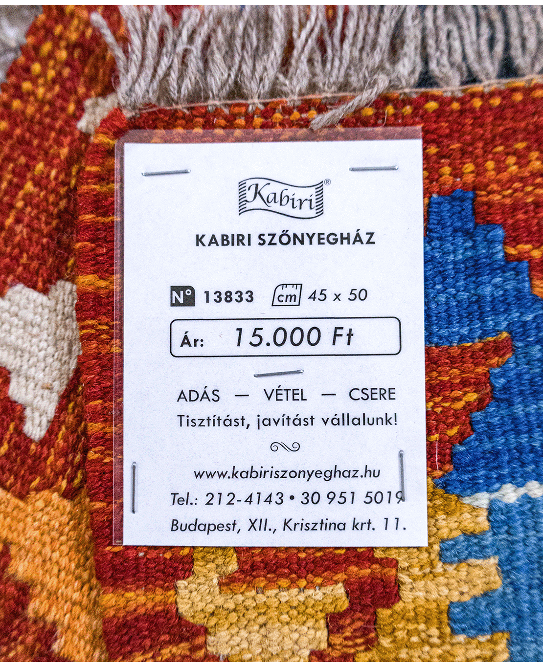 Tradicionális kézi gyapjú kelim - Image 6