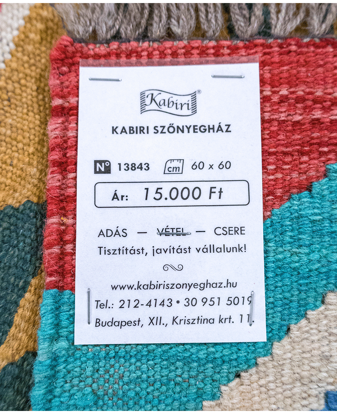 Tradícionális kézi gyapjú kelim - Image 6
