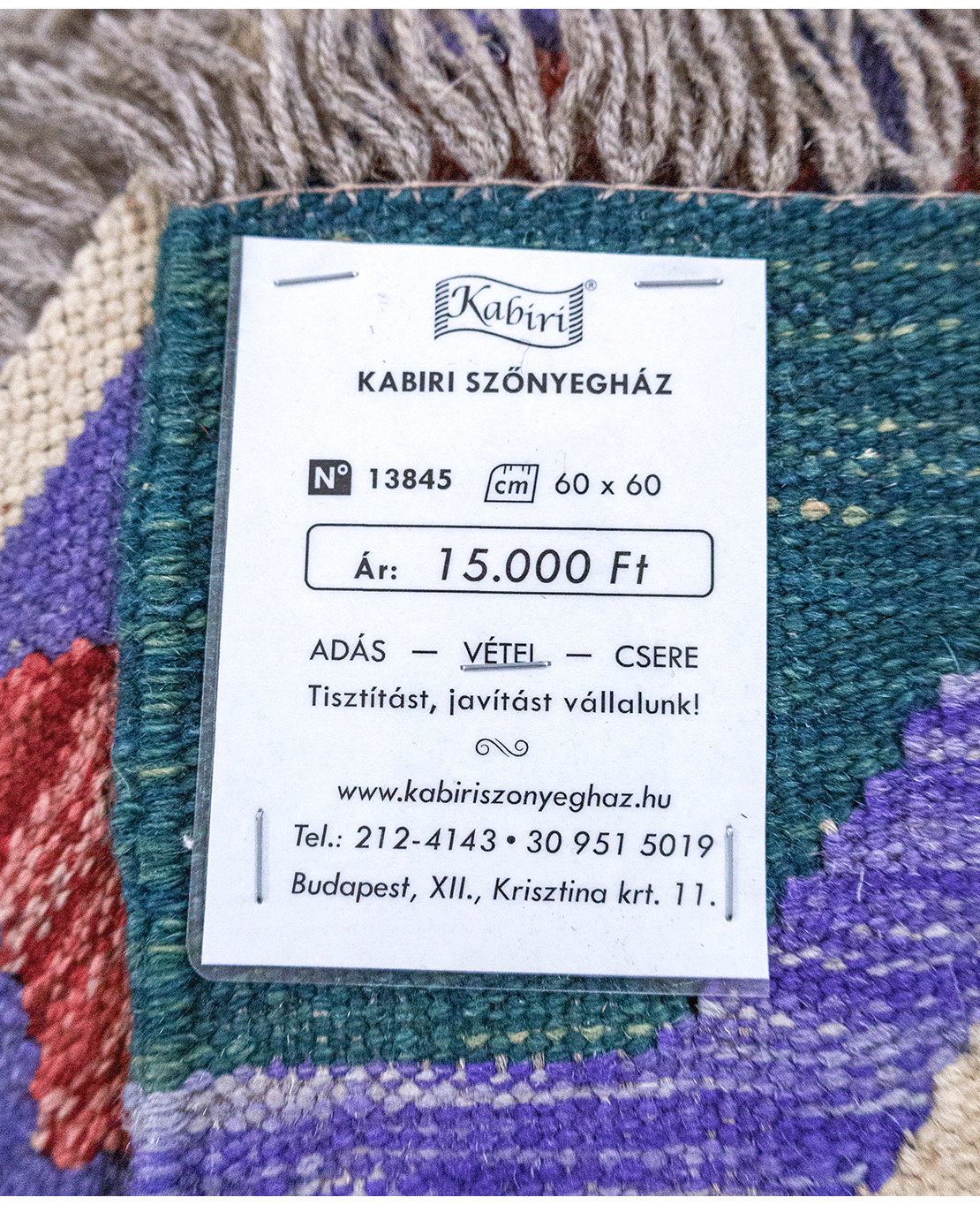 Tradícionális kézi gyapjú kelim - Image 6