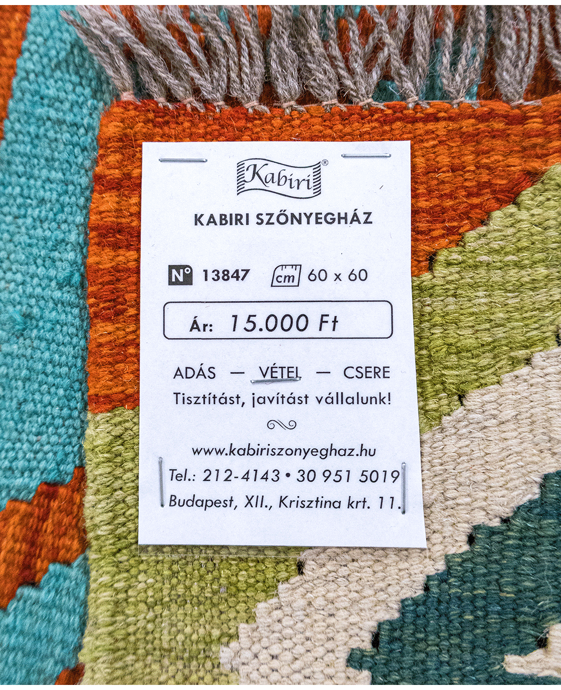 Tradícionális kézi gyapjú kelim - Image 6