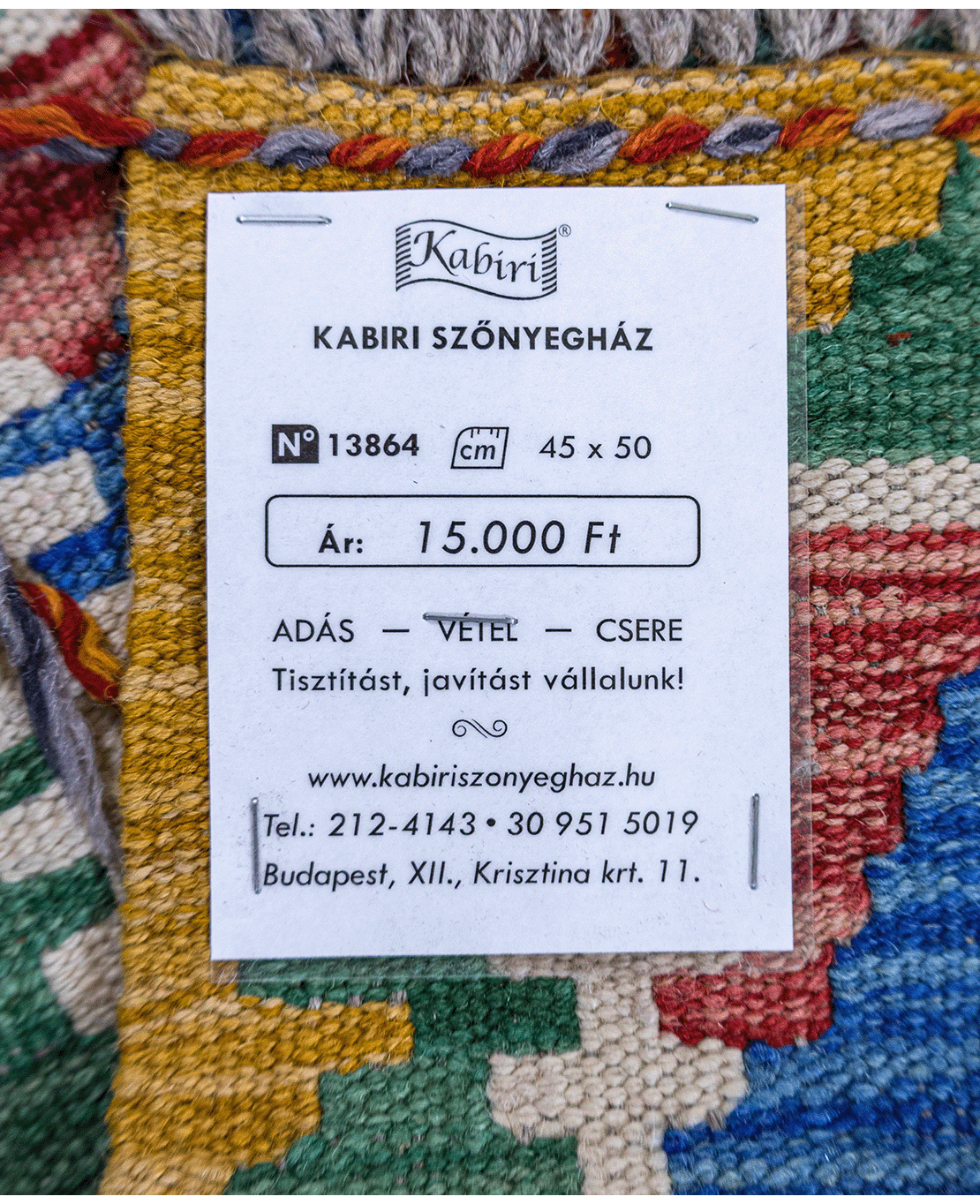 Tradícionális kézi gyapjú kelim - Image 6