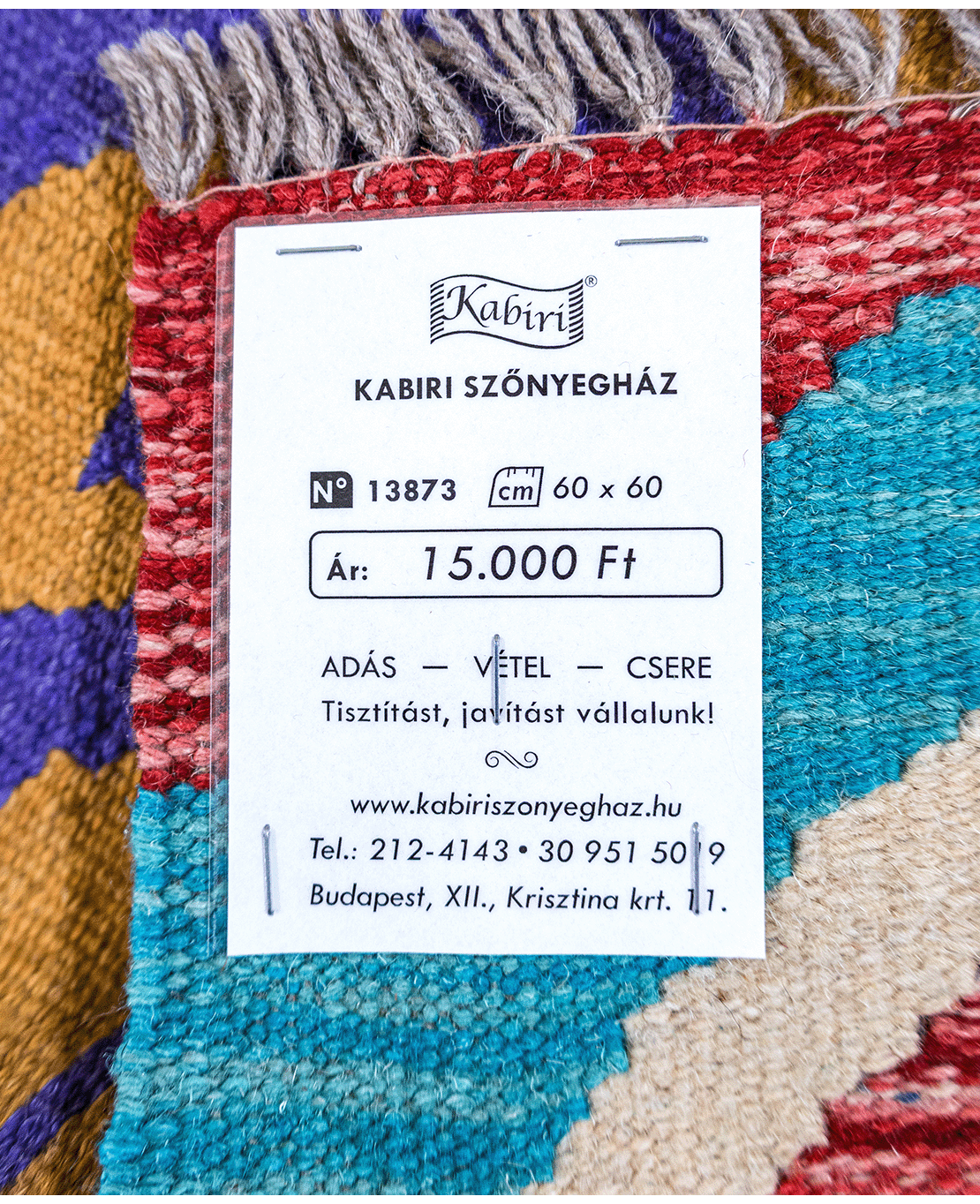 Tradícionális kézi gyapjú kelim - Image 6