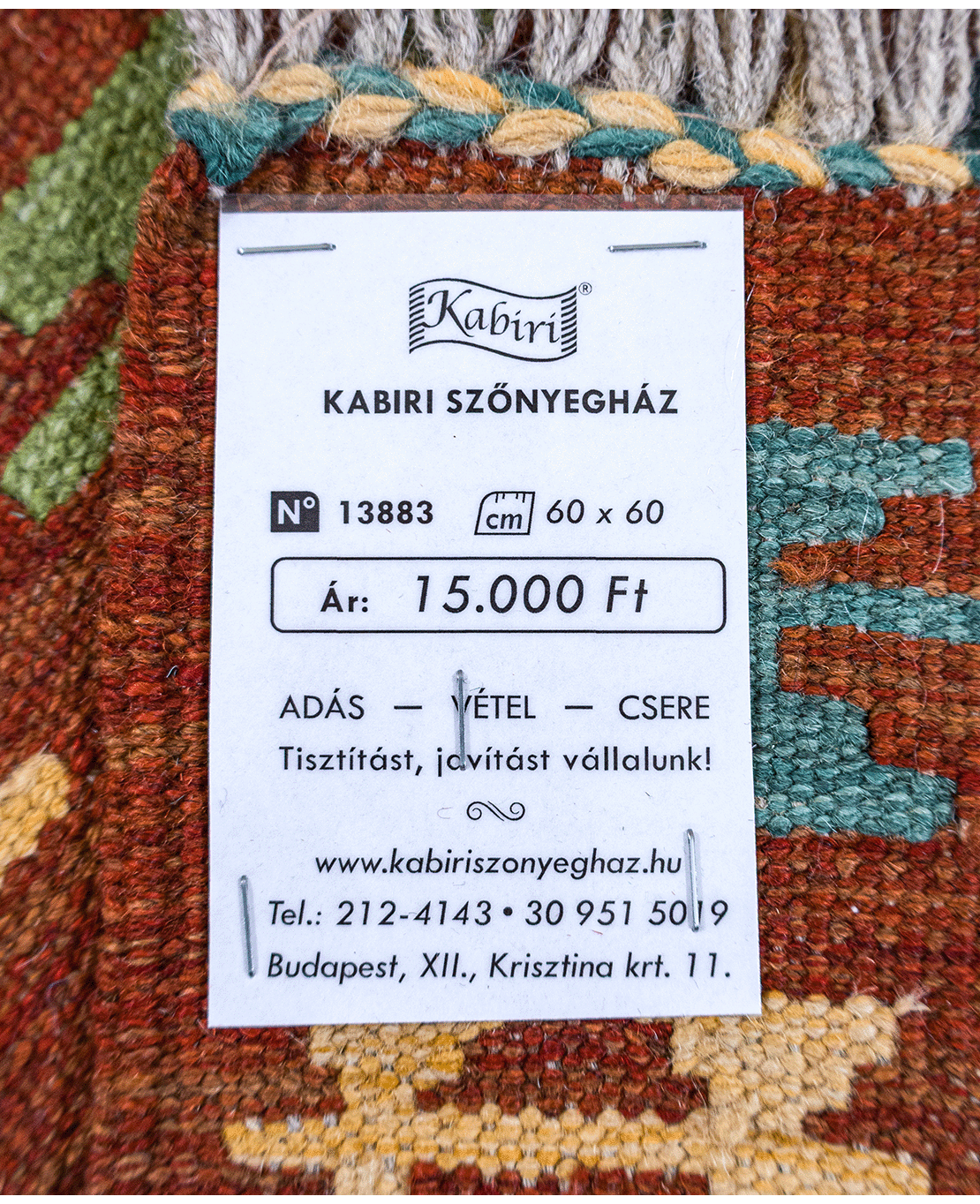 Tradícionális kézi gyapjú kelim - Image 6