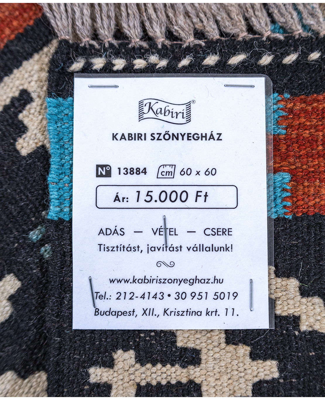 Tradícionális kézi gyapjú kelim - Image 6