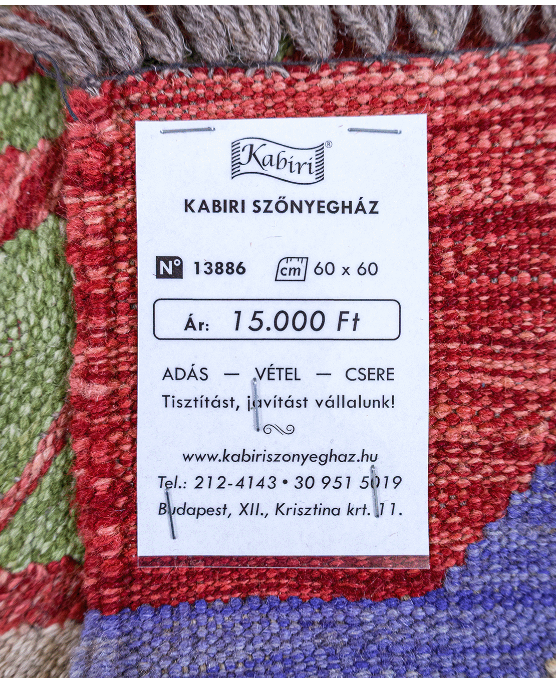 Tradícionális kézi gyapjú kelim - Image 6