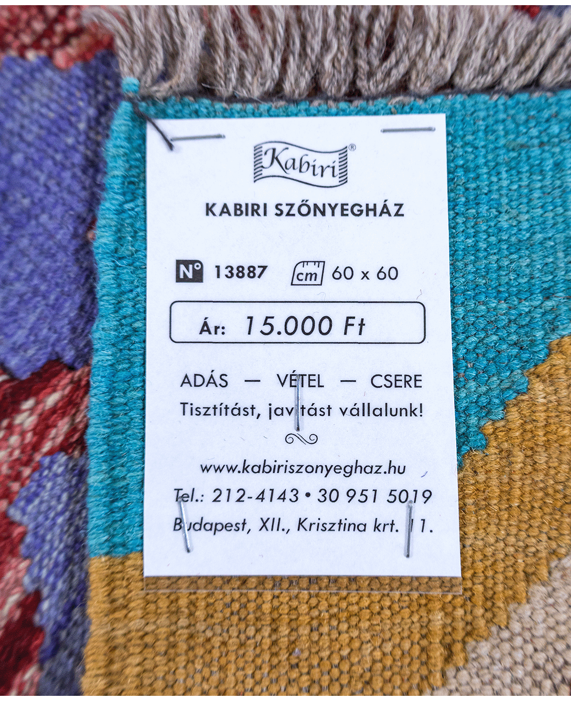 Tradícionális kézi gyapjú kelim - Image 6